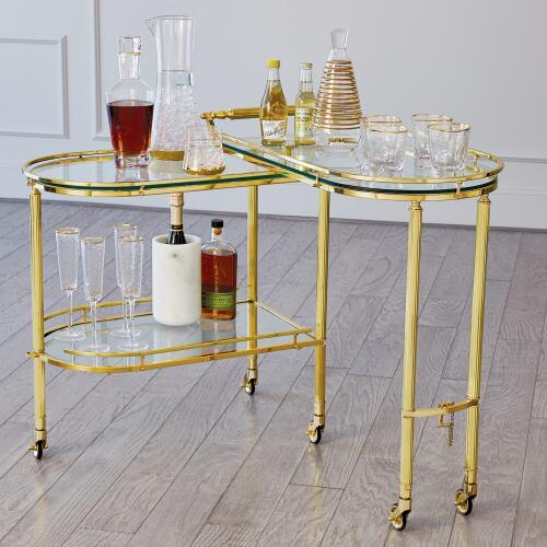 Gallery Folding Bar-Shiny Brass
