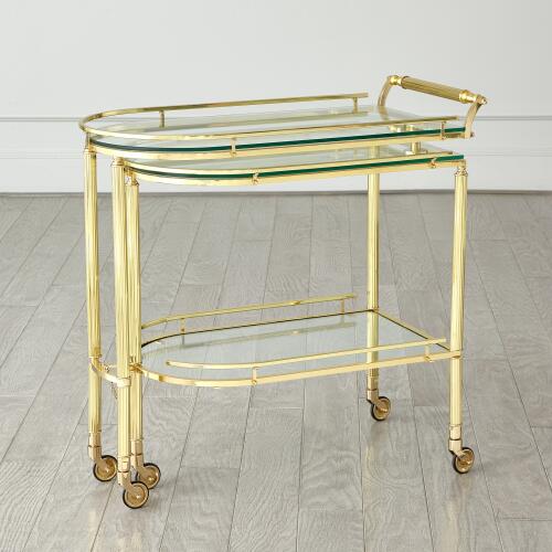 Gallery Folding Bar-Shiny Brass