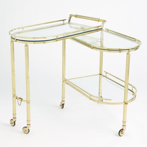 Gallery Folding Bar-Shiny Brass