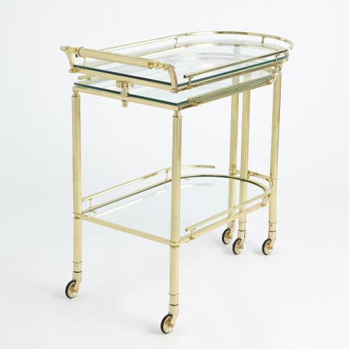 Gallery Folding Bar-Shiny Brass