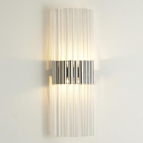 Acrylic Sconce-Nickel