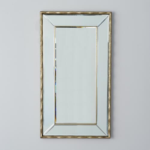 bamboo mirror iii-antique brass