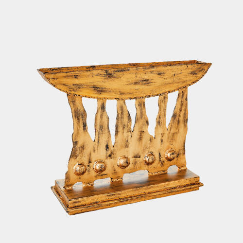 Brutalist Candelabra-Gold Leaf