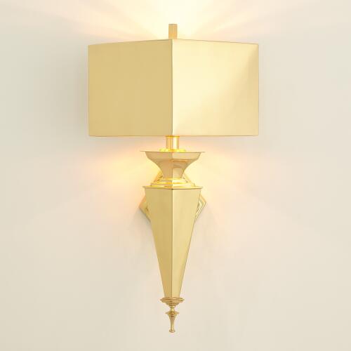 Diamond Sconce-Brass