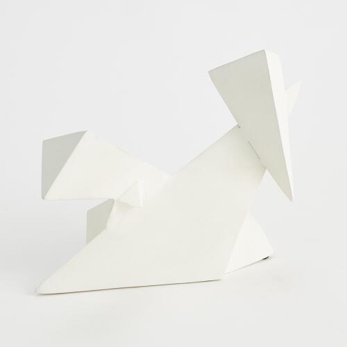 Angular Outcrop Sculpture-White