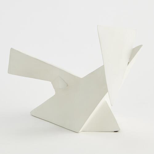 angular outcrop sculpture-white