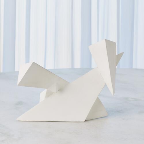 Angular Outcrop Sculpture-White