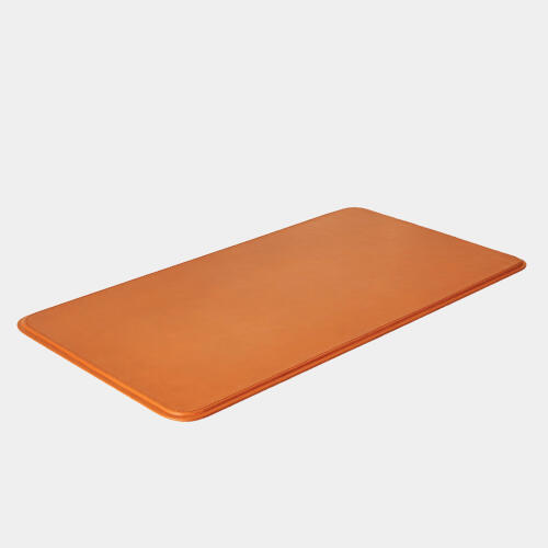 Radius Edge Leather Desk Blotter-Orange