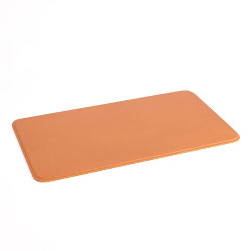 Radius Edge Leather Desk Blotter-Orange