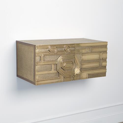 Abstract Block Cabinet-Brass