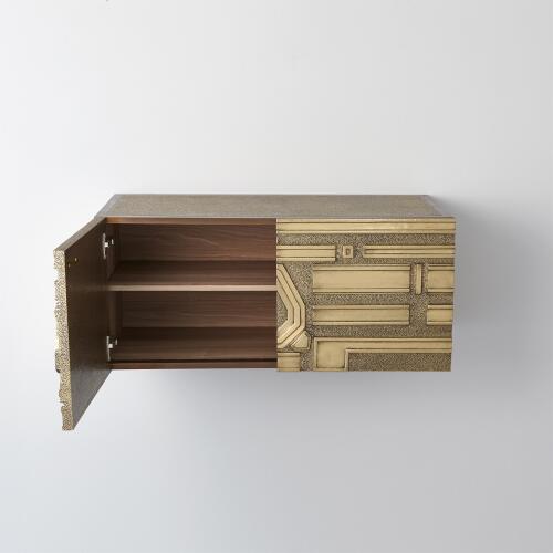 Abstract Block Cabinet-Brass