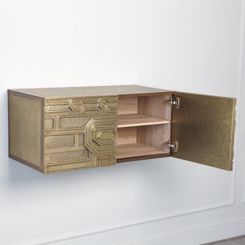 Abstract Block Cabinet-Brass