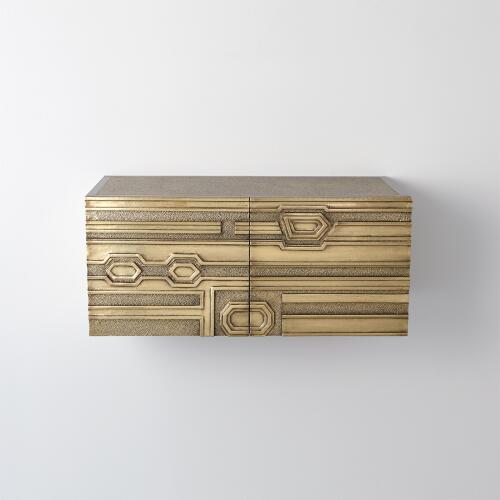 Abstract Block Cabinet-Brass