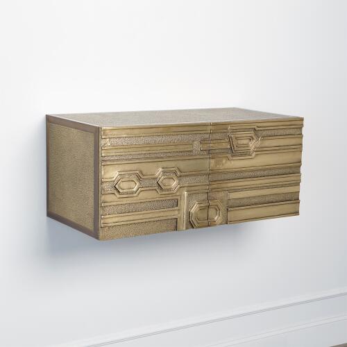 Abstract Block Cabinet-Brass