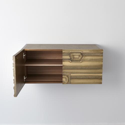 Abstract Block Cabinet-Brass