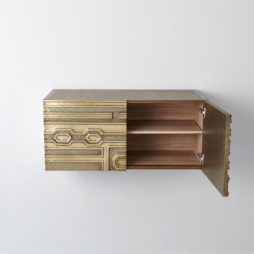 Abstract Block Cabinet-Brass