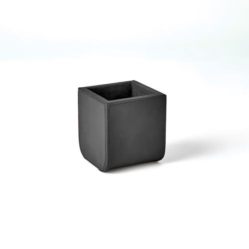 Radius Edge Leather Pencil Cup-Black