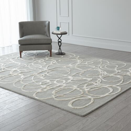 Scribble Rug-Grey/Ivory