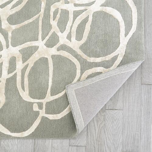 Scribble Rug-Grey/Ivory