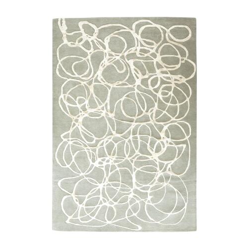 scribble rug-grey/ivory