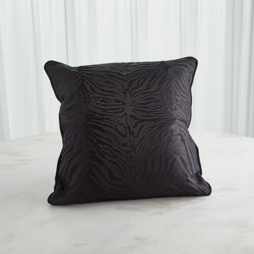 Zebra Pillow-Black & Black