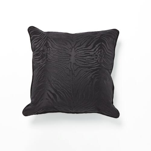 zebra pillow-black &amp; black