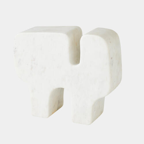 Amoeba Marble Sculpture-White