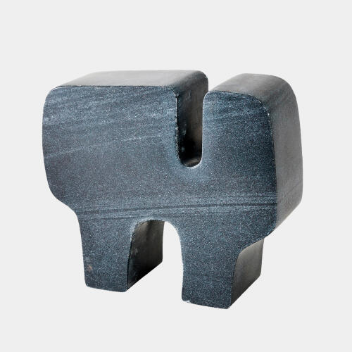 Amoeba Marble Sculpture-Black