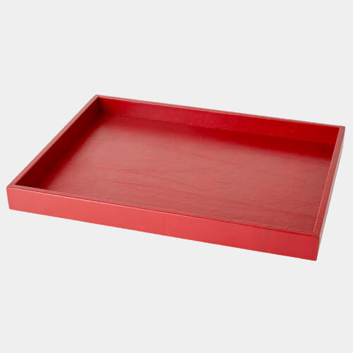 Pelo Tray-Deep Red Leather