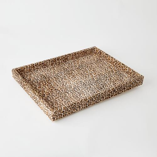 cheetah hair-on-hide tray