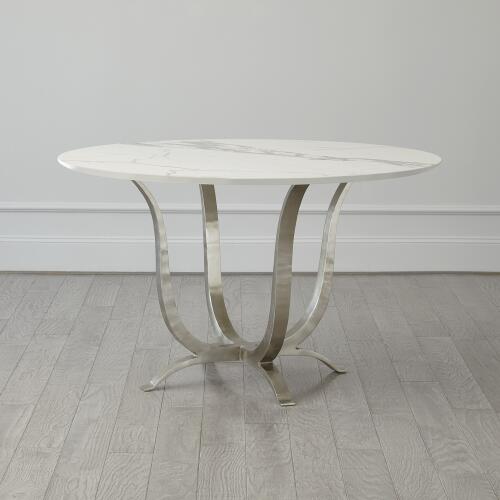 Chorda Dining Table-Nickel