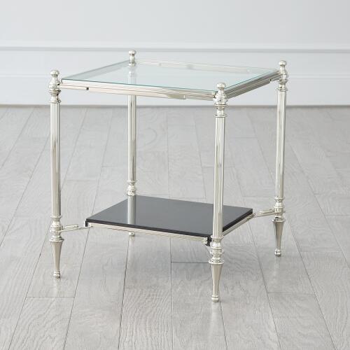 Medford Side Table-Nickel