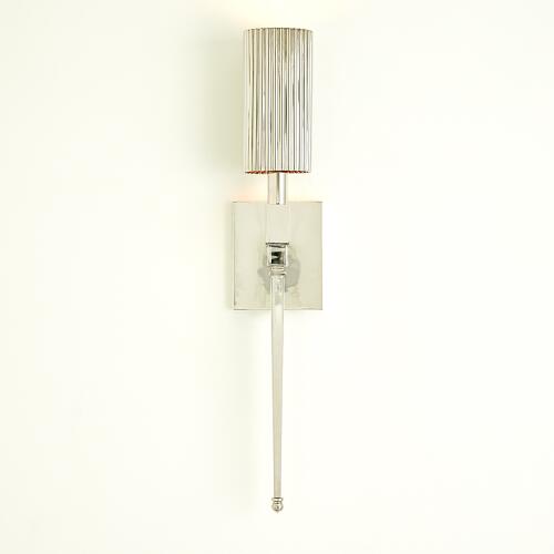 Fluted Single Sconce-Nickel