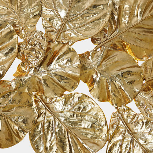 Fiddle Fig Lighted Wall Decor-Brass