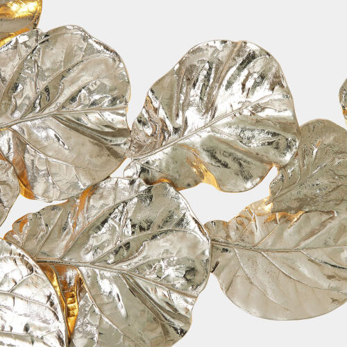 Fiddle Fig Lighted Wall Decor-Nickel