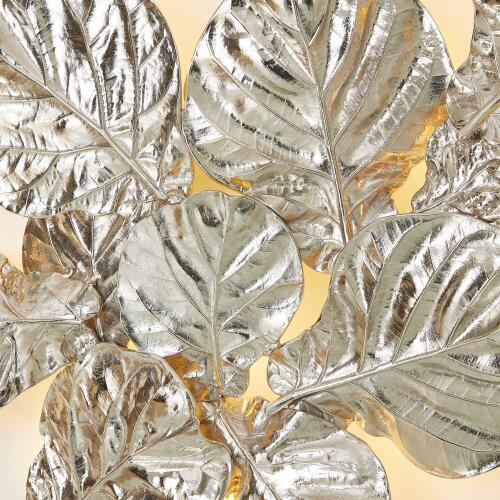 Fiddle Fig Lighted Wall Decor-Nickel