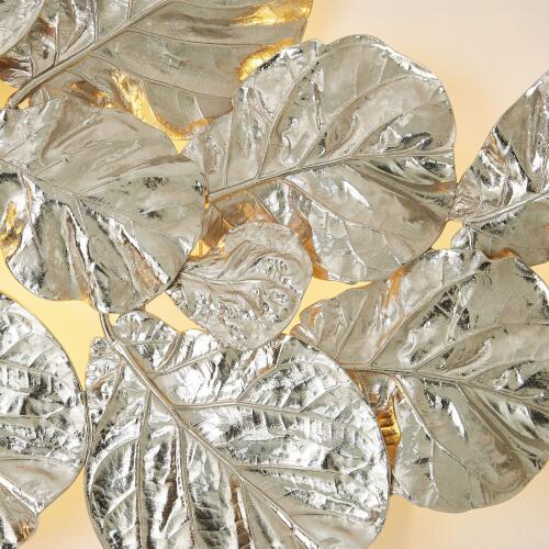 Fiddle Fig Lighted Wall Decor-Nickel