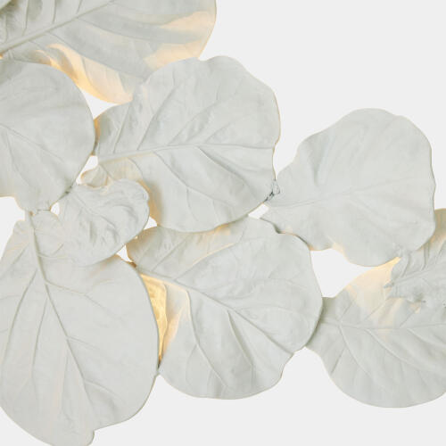 Fiddle Fig Lighted Wall Decor-White