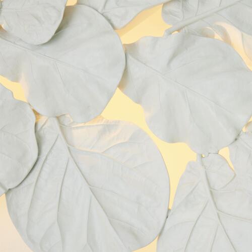 Fiddle Fig Lighted Wall Decor-White