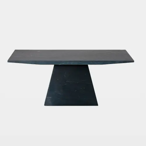Aero Cocktail Table-Black Leathered Marble