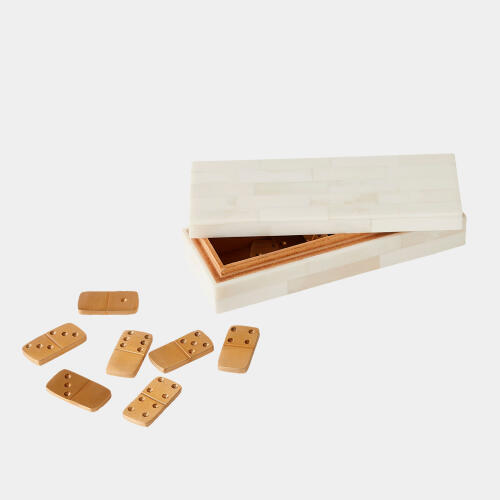 Tatanka Boxed Domino Set-White