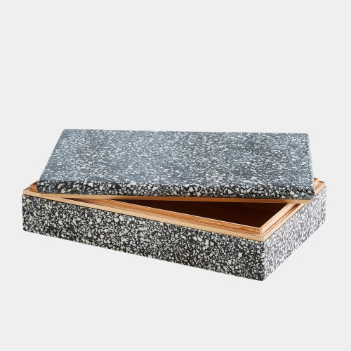 Arthur Terrazzo Box-Black/White