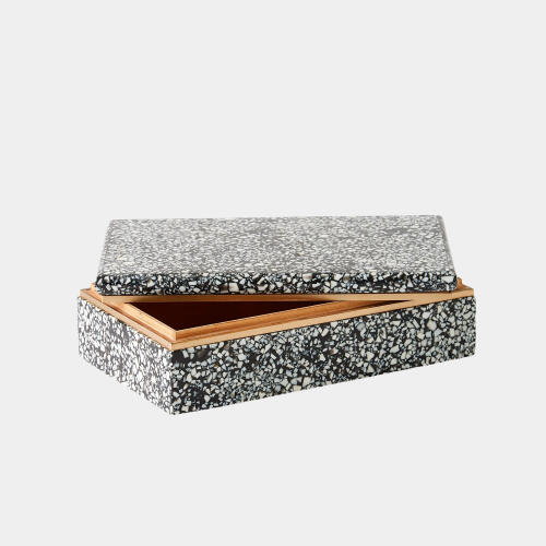 Arthur Terrazzo Box-Black/White