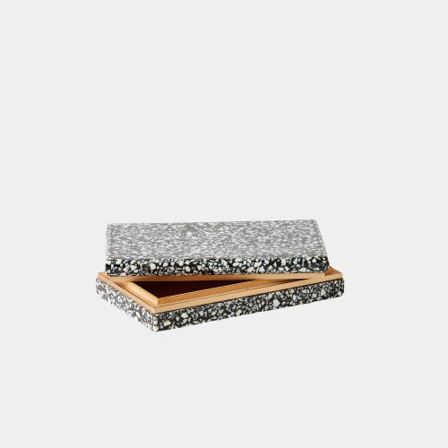 Arthur Terrazzo Box-Black/White