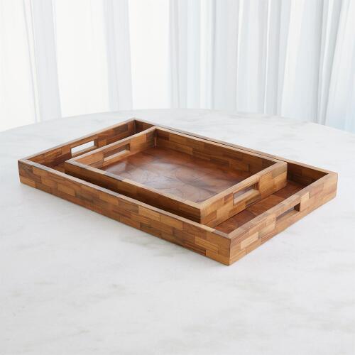 Quartered Wood Tray