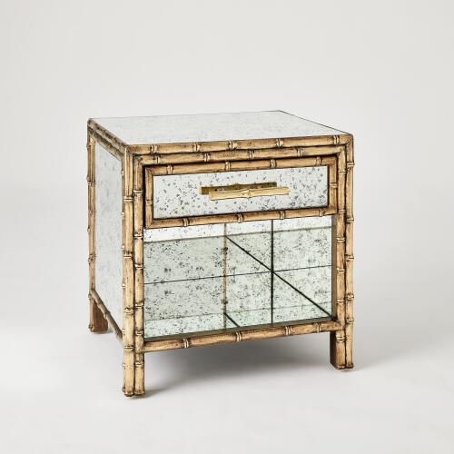 bamboo bedside chest