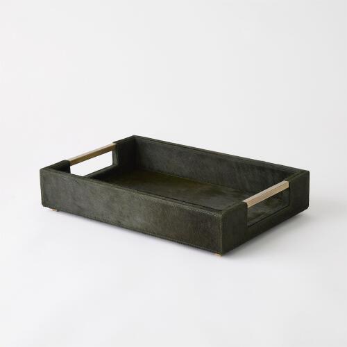 Posh Tray-Hair-On-Hide Green