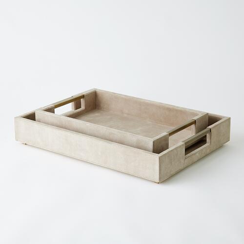 Posh Tray-Parchment Suede