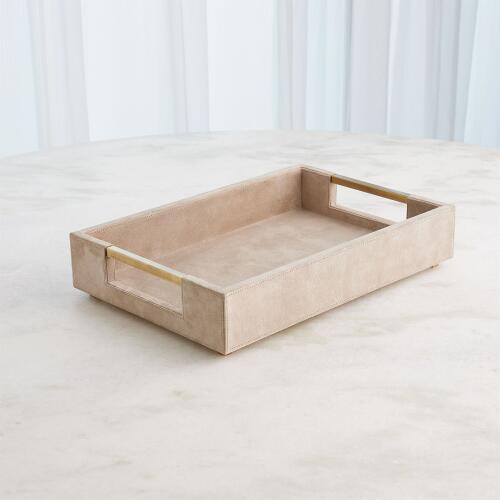 Posh Tray-Parchment Suede