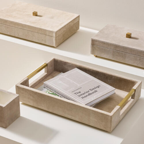 Posh Tray-Parchment Suede